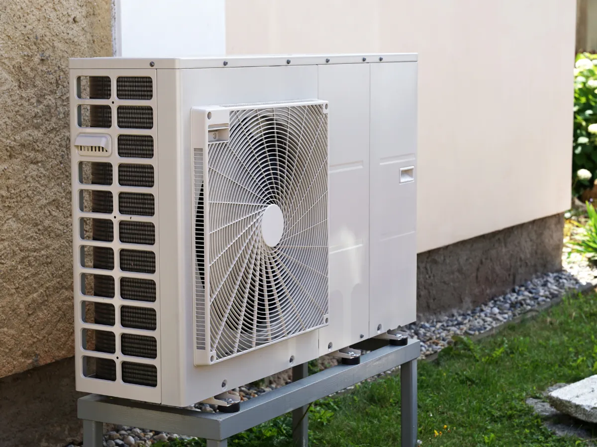 Heat pump outside of house in Colorado Springs