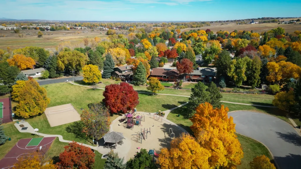 Overview of Gunbarrel, CO during Fall